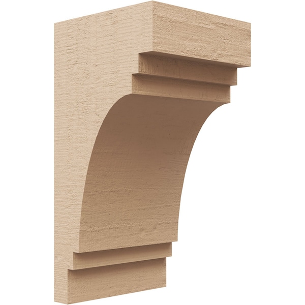 Ekena Millwork 5"W x 5"D x 10"H Wide Pescadero Rough Cedar Woodgrain TimberThane Corbel, Primed Tan CORUR05X05X10PECRCPR - main